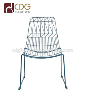 CDG replica <span class=keywords><strong>Harry</strong></span> Bertoia alambre apilables mesas <span class=keywords><strong>de</strong></span> café y sillas al aire libre negro blanco azul Rosa oro color - Product Image 4