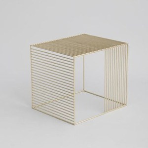 Nordic Living Room Furniture Metal Wire square <strong>Gold</strong> <strong>Side</strong> <strong>Table</strong> for Sales Draht Tisch - Product Image 3