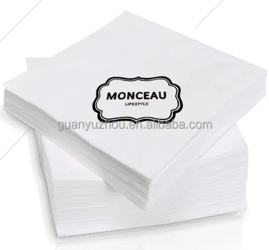 Guardanapo de papel de grau alimentício 2-ply com design personalizado impresso