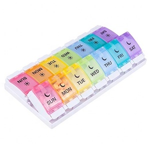Cute 7 Day Pill Case with Unique Spring Assisted Open Design Weekly Pill Organizer for Travel Storage 7 Day Pill Box