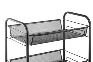 OEM 550-69C à 4 Niveaux En Métal Maille Chariot Utilitaire Roulant Organisateur De Stockage Étagères de Panier Avec Roues Amovibles - Product Image 4