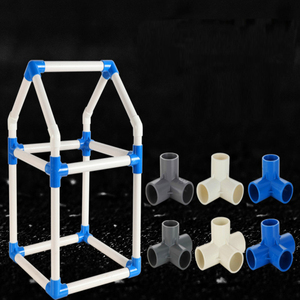 Conector múltiple de plástico de grado para muebles, codo de esquina de PVC, marco en T, accesorios de tubería estructural, tubería americana ASTM D1785 SCH40 - Product Image 4