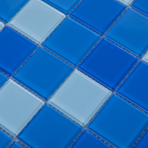 48*48mm venta directa de fábrica cuadrado cielo azul mosaico de vidrio para mosaicos de azulejos de piscina - Product Image 1