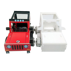 Carro modelo vermelho 3D corte a laser de madeira 3D puzzle montado crianças quebra-cabeça jogos alta qualidade China fabricantes