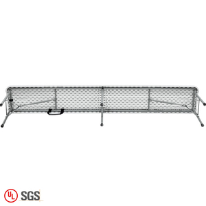 White Fold in Half <strong>Bench</strong> Outdoor Portable <strong>Plastic</strong> 6ft Folding <strong>Bench</strong> for Picnic Party - Product Image 3