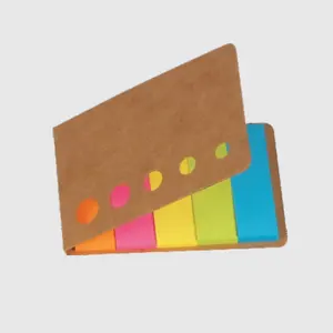 Office Kraft Paper Custom Cover 5 Color Desk Memo Removable Sticky Notes Set