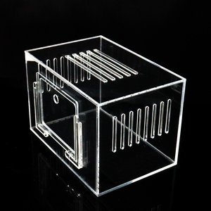 Fabrika toptan özel şeffaf moda üst tedarikçi modern şık akrilik pet kafes için akrilik kuş ücretlendirme kafes - Product Image 6