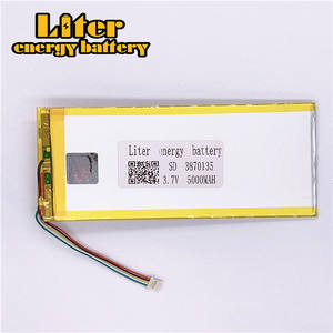 Plug 1,0-5 p customized 3,7 V 3870135 5000 mAh Li-polymer battery Li polymer battery - Product Image 1