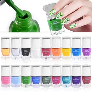 Misscheering 18 colorato led unghie gelTop qualità eco-friendly magia nail Art stampaggio smalto stampa unghie svaniscono