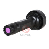 Lampe torche UV industrielle 10W 100 LED en alliage d'aluminium, lampe noire avec batterie AA, indice de protection IP33, pour tests non destructifs