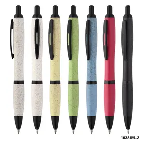 2021 새로운 에코 펜 뜨거운 판매 환경 보호 소재 펜 프로모션 밀 짚 볼펜