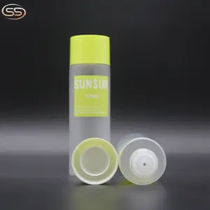 Bouteille cylindre en plastique pet de 30% ml, en forme de bouteille, avec capuchon à vis, transparent, givré, 50% 100%