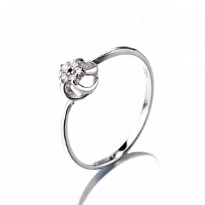 Lady Jewelry Simple Daisy Flower Rings <span class=keywords><strong>con</strong></span> <span class=keywords><strong>anello</strong></span> in argento Sterling 925 a fascia sottile per le donne - Product Image 1