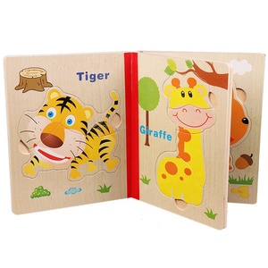 Trẻ em của Phim Hoạt Hình Giao Thông Vận Tải Tìm Hiểu Tự Làm Bằng Gỗ Đồ Chơi Hàng Ngày Những Điều Bé Câu Đố Bằng Gỗ Cuốn Sách - Product Image 6