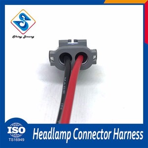 Fuente de la fábrica del coche bombilla halógena 2 pines macho y hembra conector del mazo de cables auto pins - Product Image 3