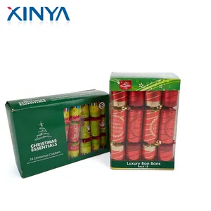 XINYA Groothandel Custom Kleurrijke Pape Kerst Crackers Bon Bons Met Kleine Geschenken