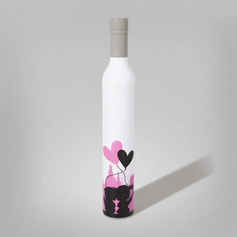 Оптовая продажа с фабрики, дешевая индивидуальная рекламная Свадебная сувенирная бутылка для воды и вина, зонтик в бутылке для подарка