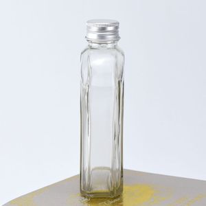 Wholesale Beverage Flat Square Clear Glass 50ml 100ml Juice <strong>Bottle</strong> <strong>200ml</strong> - Product Image 3