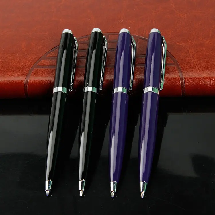 Bolígrafo De metal personalizable para oficina, color negro y azul