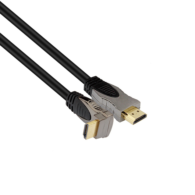 4K 2.0/2.1 for Cable 8K 60Hz/120Hz 1080p 3D 90 Degree Male-to-Male 24K Gold Plated PVC for HDTV Projector