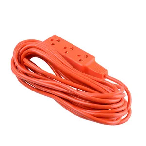J110122 PLK Perfect for indoor/outdoor 4Meter 15A 3-outlet Mexico Utility Extension Cord, 14/3
