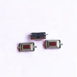 Reel Packing SMD 2 Pin Red Button Tact Switch With 180GF 3.7X6.1mm