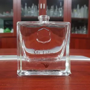 Empty Rectangular Perfume Glass Bottles 50 ML Glass Square Perfume