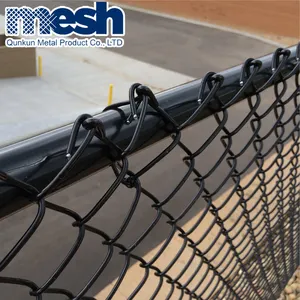 dog proof black pvc chain link fence extension
