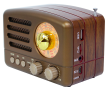 Altoparlante Wireless AURTEC Dual 10W in Legno Naturale con AUX, <span class=keywords><strong>USB</strong></span>, Suono Stereo HD e Radio FM Vintage # M-U163BT - Product Image 3