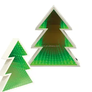 68L Yeşil LED Sonsuz Işık Ayna Yılbaşı Ağacı Noel Dekorasyon ve Ev Dekorasyon için