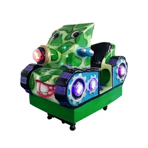 High Quality Green Tank Coin Operated Kiddy Ride On Toy For Shopping Mall And Amusement Park