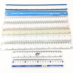 12"& 6" Plastic/Wood Ruler Set - 12 Inch (30 CM) Ruler with 6 Inch (15 CM) Ruler Perfect Straight Edge For Easy Measurements