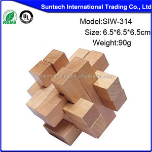 12- mảnh gỗ 3d trò chơi ghép hình cube <span class=keywords><strong>iq</strong></span> não teaser cho trẻ em người lớn - Product Image 5