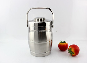 1.6L - 2l - 3l tambour forme en acier inoxydable garder au <span class=keywords><strong>chaud</strong></span> poignée pot / chauffe - plats pot - Product Image 5