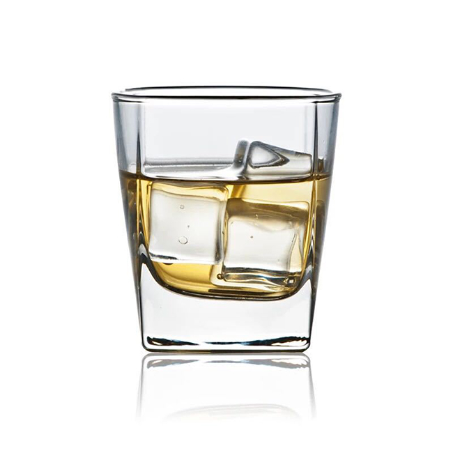 Wholesale Custom 6oz small square whisky glass cup