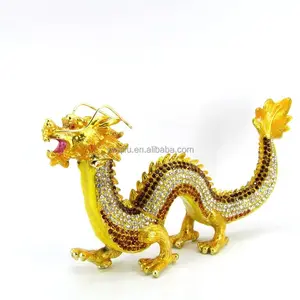 2017 Chinese Dragon Statues metal arts home interior decoration (QF4375)