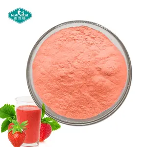 Usine professionnelle personnalisée organique 100% pur soluble dans l'eau séché par pulvérisation de poudre de jus de fruits de fraise - Product Image 1