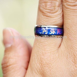Personnalisé croire bague éternité 2015 Yiwu usine Couple's anneau d'humeur - Product Image 3