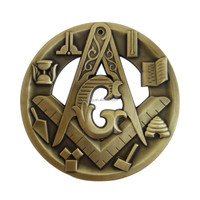 Emblème de voiture maçonnique internationale personnalisé, logo maçonnique, souvenir religieux, alliage de zinc, badge et emblème personnalisés en métal, amour, 25 pièces