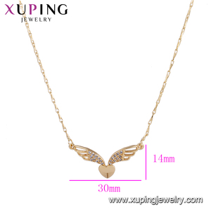 44396 핫 세일 아름다운 숙녀 보석 최신 스타일 윙 추가 하트 모양의 펜던트 목걸이 - Product Image 2