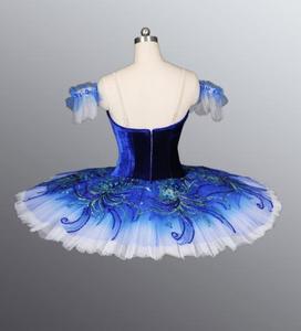 N000086 Costume <span class=keywords><strong>de</strong></span> ballet <span class=keywords><strong>TUTU</strong></span> en polyester bleu Octavia pour femmes adultes - Product Image 3