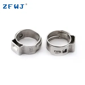 Hose Clamps Manufacturer 9.7-10.5mm Standard Ring Type Single Ear Stepless Quick Hose Pipe Clamp