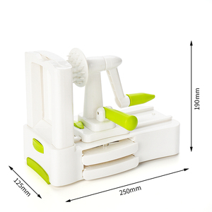 Cortador en Espiral Multiusos 5 en 1 de Plástico Ecológico para Cocina - Espiralizador de Verduras Grueso y Delgado con Cortador en Espiral y en Rollo - Product Image 2