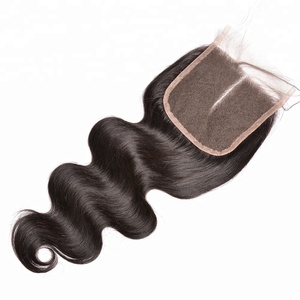 Bán Buôn 100% Tóc Người Sóng Cơ Thể Thụy Sĩ Miễn Phí Giữa Ba Phần 4*4 Đóng Cửa Ren Đầy Đủ - Product Image 5