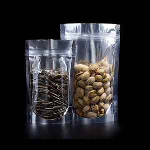 Clear Silver Mylar Papel de aluminio resellable Stand up Zip Lock Bolsas Bolsa de café de plástico 100*150*40MM ENVÍO GRATIS - Product Image 5