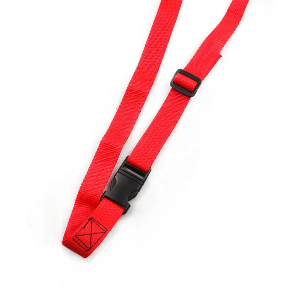 1 inch 25mm custom luggage strap with black plastic buckle and polypropylene webbing