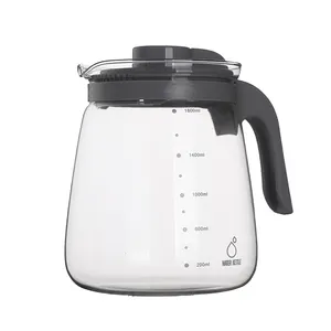 Jarra de Agua de Vidrio de 2200 ml con Tapa Resistente al Calor, Jarra para Jugo Frío, Té Helado, Cafetera con Filtro, Teteras de Gran Capacidad - Product Image 1