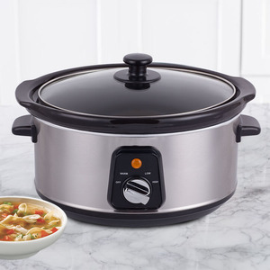 New Electrical Crock Pot 4.5l Automatic Electric <strong>3.5</strong> qt Round Stainless Steel <strong>Slow</strong> <strong>Cooker</strong> - Product Image 2
