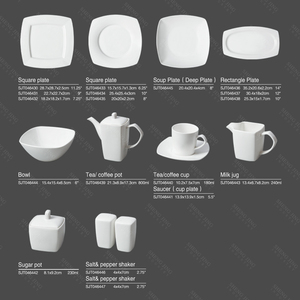 Exclusiva de México Banquete Vajilla Irrompible <span class=keywords><strong>Platos</strong></span> Plato de <span class=keywords><strong>Porcelana</strong></span> Blanca - Product Image 6