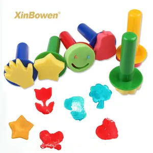 Xinbowen Bricolage Enfants Artisanat Outils de Peinture En Plastique Éponge Timbre Pour Dessin Jouer